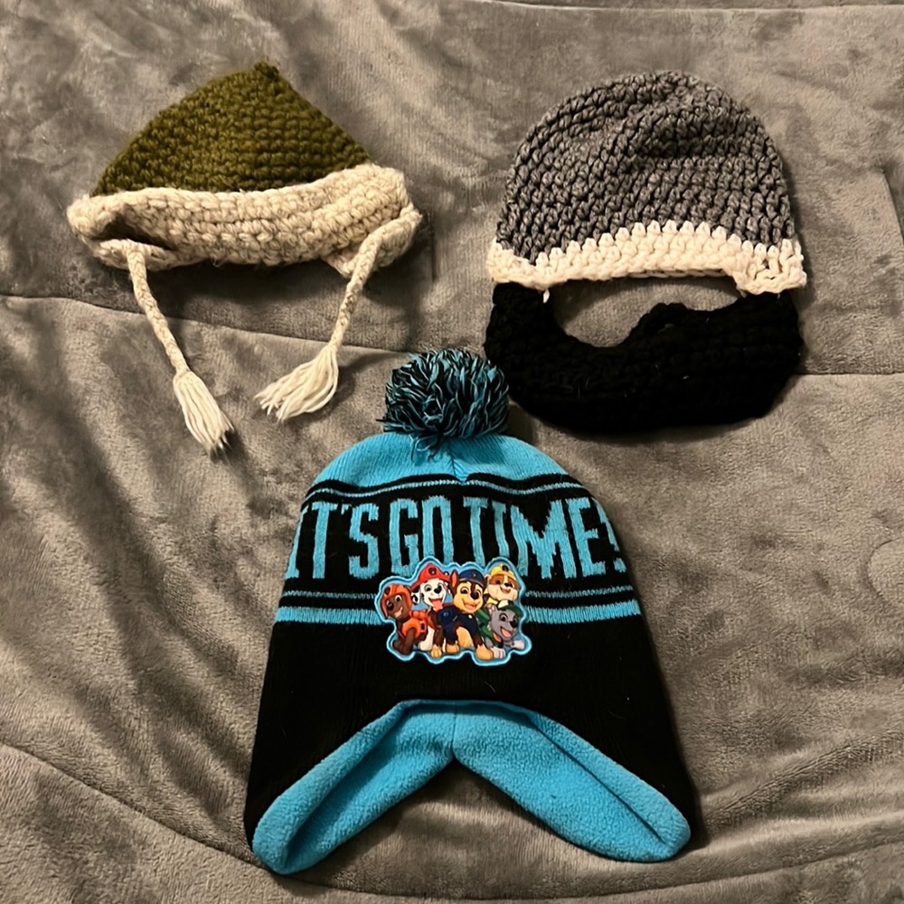 3 kids beanies